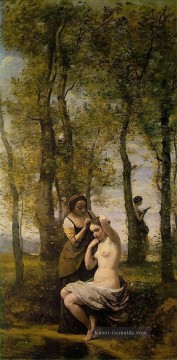  AP Galerie - Le Toilette aka Landschaft mit Figuren plein air Romantik Jean Baptiste Camille Corot